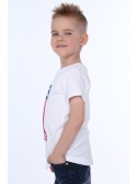 Jungen-T-Shirt mit Applikation, weiß NDZ4450 – Online-Shop – Boutique